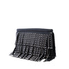 Prada Crystal Embellished Leather Fringe Clutch Secondhand
