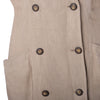 Jean Paul Gaultier Pour Gibo Beige Linen Double-Breasted Mini Dress