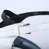 Secondhand Prada White Leather T-Strap Platform Wedge Sandals - '10s