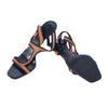second hand Gucci Leather Colorblock Pattern T-Strap Sandals
