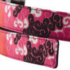 Secondhand Gucci Pink GG Canvas Belt with Silver G Buckle - '00s