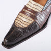 second hand Collection Privèe Multicolor Croc-Embossed Leather Penny Loafers 