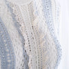 Secondhand  Red Valentino Blue & White Striped Crochet-Knit Cotton Dress