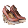 Secondhand Miu Miu, Cammeo Baroque, leather wedge - '00s