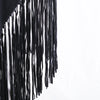Secondhand Hermès Black Cashmere & Leather Fringe Shawl -'00s