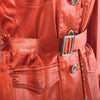 Second Hand Lawrence Steele Orange Satin Belted Safari Jacket