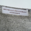 Secondhand Brunello Cucinelli Grey Cashmere V-Neck Sweater - '10s