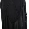 Secondhand Moschino Cheap & Chic Vintage Black Rayon Draped Knot Maxi Skirt - '90s