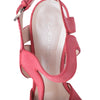 Secondhand Casadei Pink Nubuck Leather Ankle Strap Espadrille Sandals