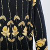Secondhand Blumarine Folies Vintage Black & Yellow Rose Print Cardigan