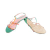 second hand Dolce & Gabbana Multicolor Strap Sandals with Low Kitten Heel - '10s