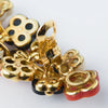 Secondhand Bulgari Gold, Coral, Onyx & White Agate Earrings - '90s