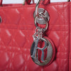 Secondhand Christian Dior Lady Dior Medium Bag Red Lambskin Cannage - '10s