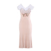second hand Blumarine Sheer Silk Slip Dress With Floral Appliqué - '90s