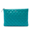 Chanel Medium Quilted Patent O Case Clutch Secondhand