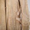 Secondhand Denimaxx Beige Calf Hair & Leather Maxi Coat with Fur Trim - '90s