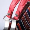 Secondhand Roberta Di Camerino Multicolor Striped Velvet Slim Metal Frame Bag - '70s