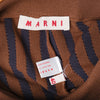 Secondhand Marni Brown & Charcoal Striped Cotton Knit Trousers 