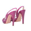 Secondhand Casadei Fuchsia Leather Platform Slingback Sandals - '10s