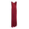 Secondhand Roberto Cavalli Crystal-embellished Plissé Silk-blend Georgette Gown In Claret- '20s