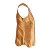 Secondhand Miu Miu Gold Silk Top with Embellished Neckline