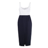 Secondhand Moschino Couture Two-Tone Dress with Bow Accent 