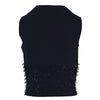 Secondhand Gianni Versace black sleeveless embellished knit top
