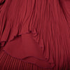 Secondhand Roberto Cavalli Crystal-embellished Plissé Silk-blend Georgette Gown In Claret- '20s