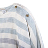Secondhand Gianni Versace Striped Linen Draped Blouse 