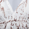 Secondhand Miu Miu White Dress with Batik Pattern - '10s