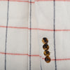 Secondhand Alberto Biani White Grid Coat with Black Collar - '10s