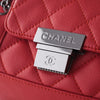 Secondhand Chanel Mini Accordion Flap Bag in Red Caviar Leather - '00s