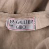 Jean Paul Gaultier Pour Gibo Beige Linen Double-Breasted Mini Dress