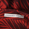 second hand Lawrence Steele Red Palm Print Silk Blouse 