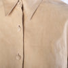 Secondhand Roberto Cavalli Beige Suede Lace-Trim Tie-Front Blouse
