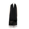 A.N.G.E.L.O. Vintage Cult Black Cashmere and Fur Scarf - 2020s Second hand