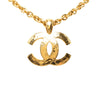 Chanel CC Gold Plated Quilted Pendant Necklace Secondhand