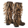 Secondhand Santoni Brown Suede Fringe Boots - '10s