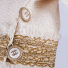 Secondhand Chanel Short Sleeve Ivory Jacket With Silk Lining - '00s