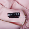 Secondhand Rochas Pink Structured Mini Dress with Floral Embroidery - '10s