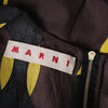 Secondhand Marni Sleeveless Dress Featuring Brown and Yellow Geometric Circle Pattern - '10s