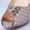 Secondhand Christian Louboutin Poseidon Metallic Silver Scaled PVC & Foil Peep-Toe Pumps - '10s