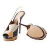 Secondhand Fendi Leather Peep Toe Slingback Sandals - '10s