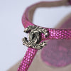 Secondhand Chanel Metallic Fuchsia Leather CC Thong Sandals - '10s