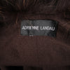 Secondhand Adrienne Landau Vintage Brown Embroidered Suede & Fox Fur Cape - '90s