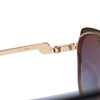 Secondhand Cartier Metal Pearl Cat Eye Sunglasses Black Silver