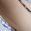 Secondhand Gucci White & Blue Floral Canvas Horsebit Platform Pumps - '10s