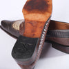 second hand Collection Privèe Multicolor Croc-Embossed Leather Penny Loafers 