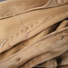 Secondhand Denimaxx Beige Calf Hair & Leather Maxi Coat with Fur Trim - '90s