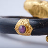 Secondhand Collection Privée Contrarié Bracelet in Gold, Wood & Sapphire - '80s